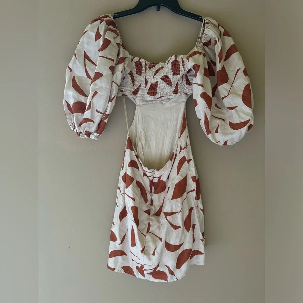 NWOT ASTR the Label Heather Dress Rust Abstract - Picture 6 of 8